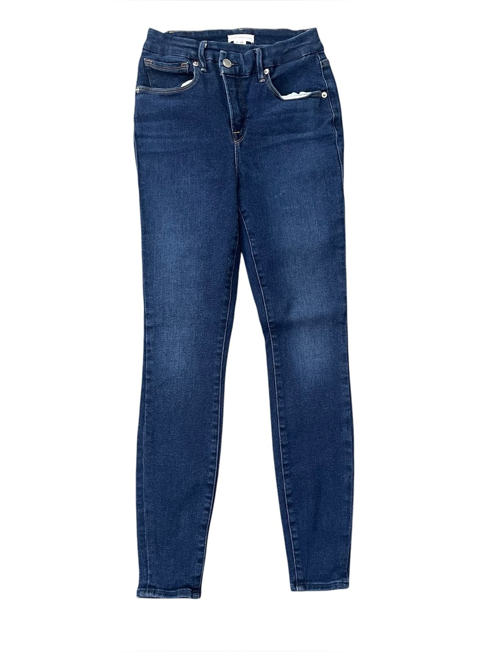 Good American Dark Wash High Waisted Skinny Jeans Size 2/26